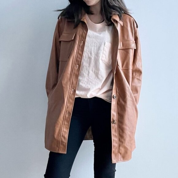 7 for all Mankind Faux Leather Jacket - M - Picture 2 of 5